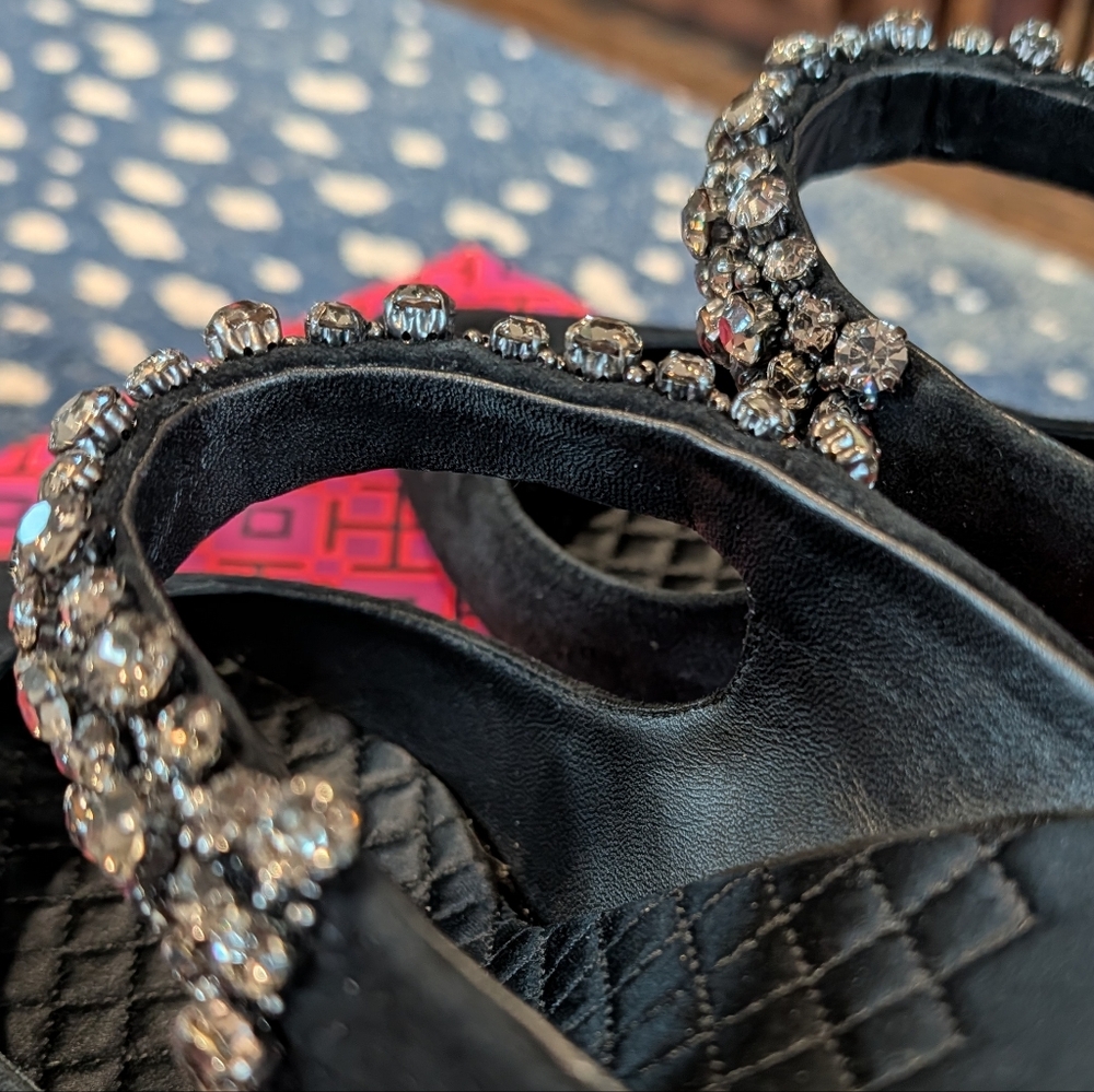TORY BURCH Rhinestone Heels NIB - Picture 4 of 5